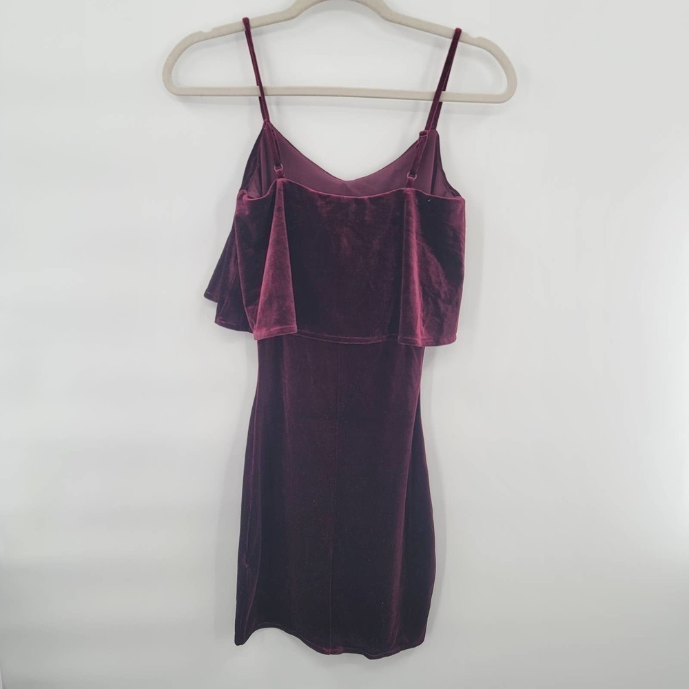 JACK by BB Dakota Velvet Flounce Mini Bodycon Dress Size XS NEW - Picture 5 of 9